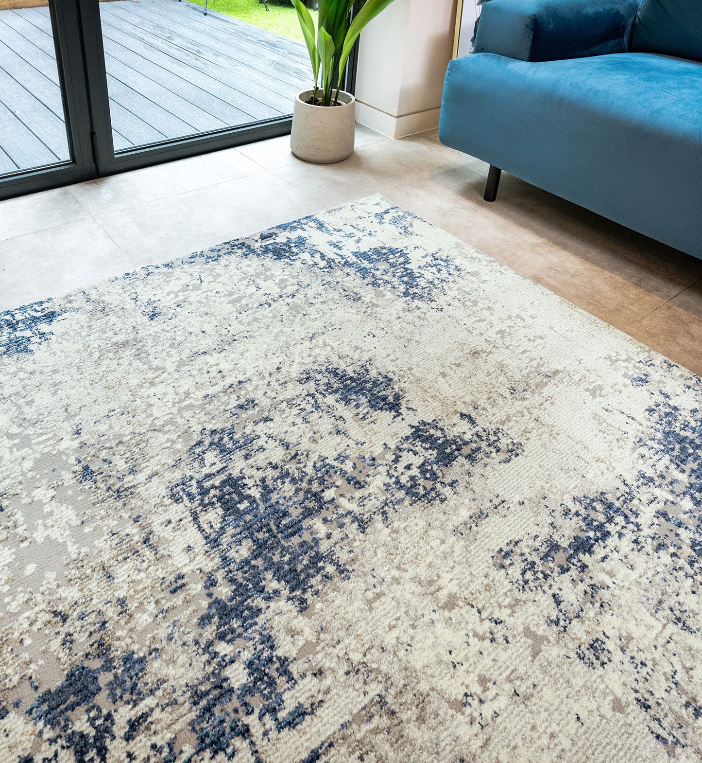 Lord of Rugs Rossa ROS03 Abstract Rug for Living Room Bedroom Carpet Bright Colourful Tones Soft Area Rug