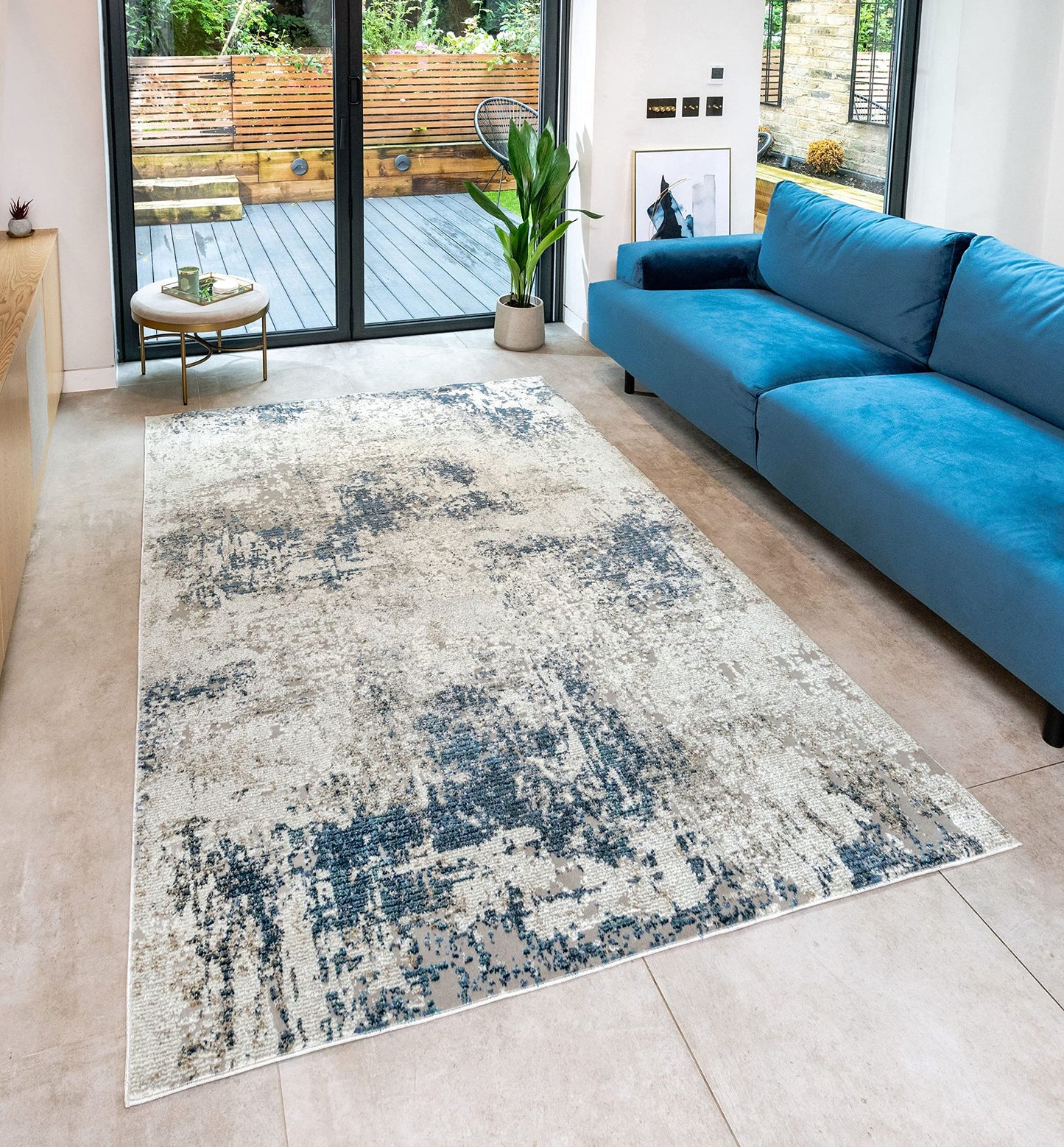 Lord of Rugs Rossa ROS03 Abstract Rug for Living Room Bedroom Carpet Bright Colourful Tones Soft Area Rug
