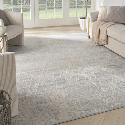 Exhale Rug for Living Room, Bedroom, Dining Room Modern Abstract Marble Distressed Look Soft Cosy Rug