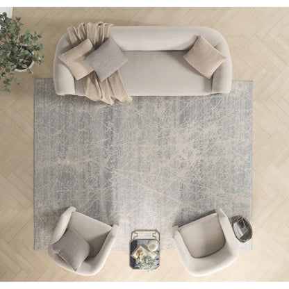 Exhale Rug for Living Room, Bedroom, Dining Room Modern Abstract Marble Distressed Look Soft Cosy Rug