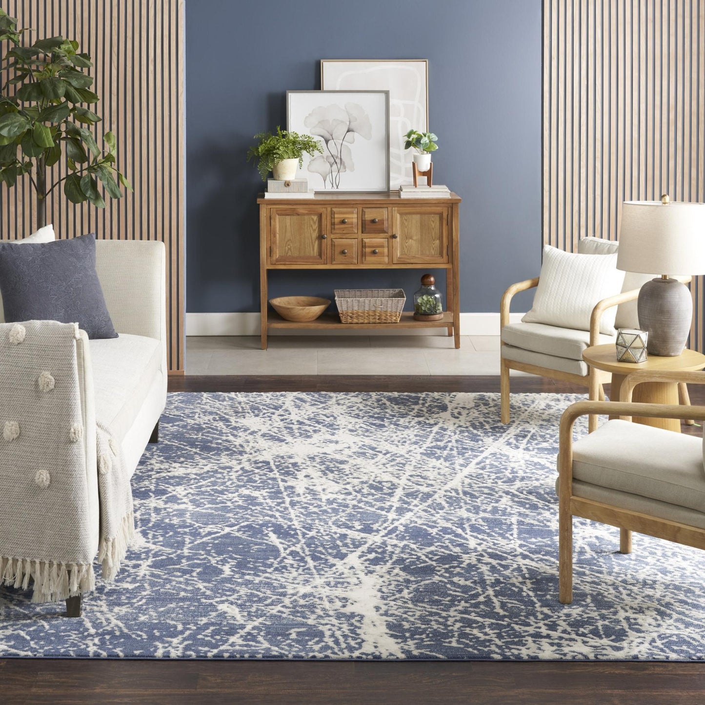 Exhale Rug for Living Room, Bedroom, Dining Room Modern Abstract Marble Distressed Look Soft Cosy Rug