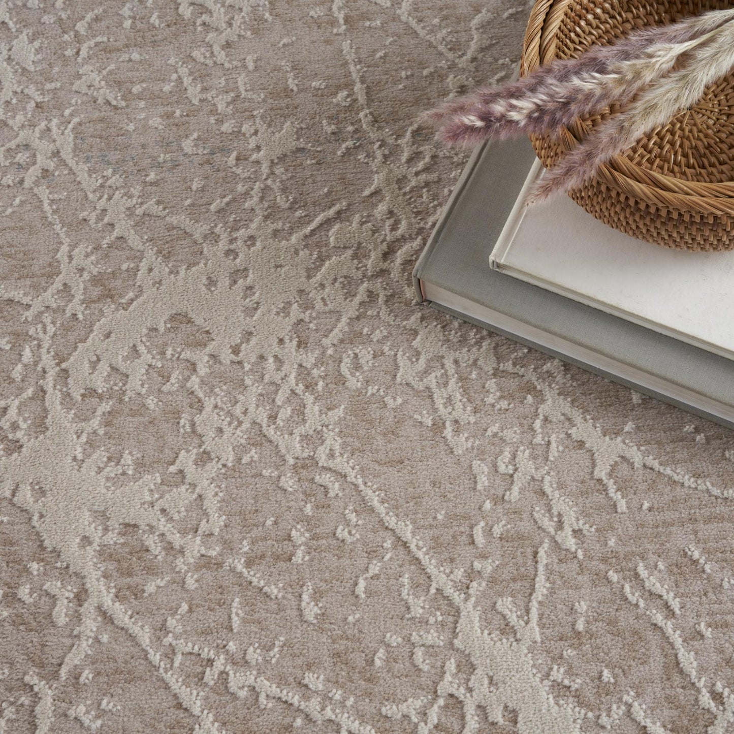 Exhale Rug for Living Room, Bedroom, Dining Room Modern Abstract Marble Distressed Look Soft Cosy Rug