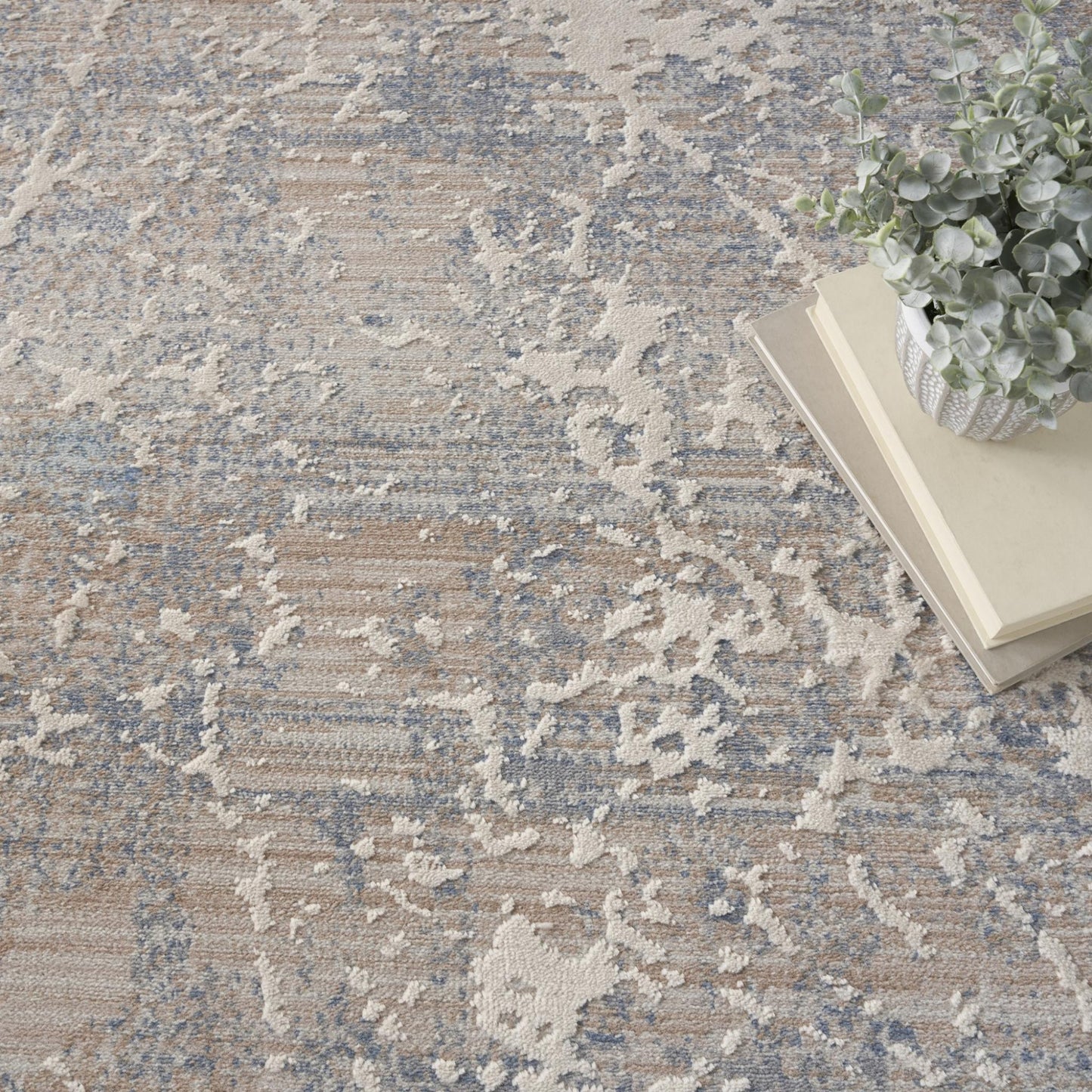 Exhale Rug for Living Room, Bedroom, Dining Room Modern Abstract Marble Distressed Look Soft Cosy Rug