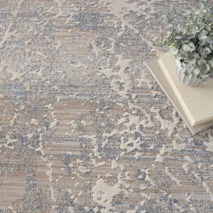 Exhale Rug for Living Room, Bedroom, Dining Room Modern Abstract Marble Distressed Look Soft Cosy Rug