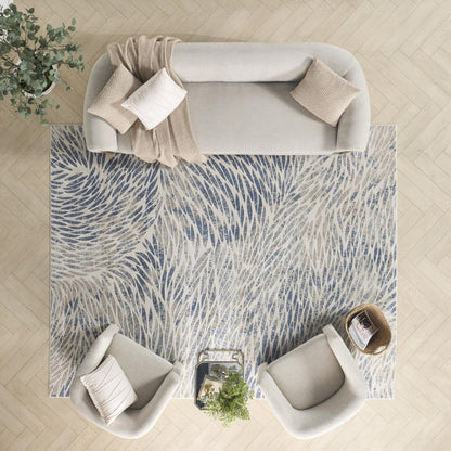 Exhale Rug for Living Room, Bedroom, Dining Room Modern Abstract Marble Distressed Look Soft Cosy Rug