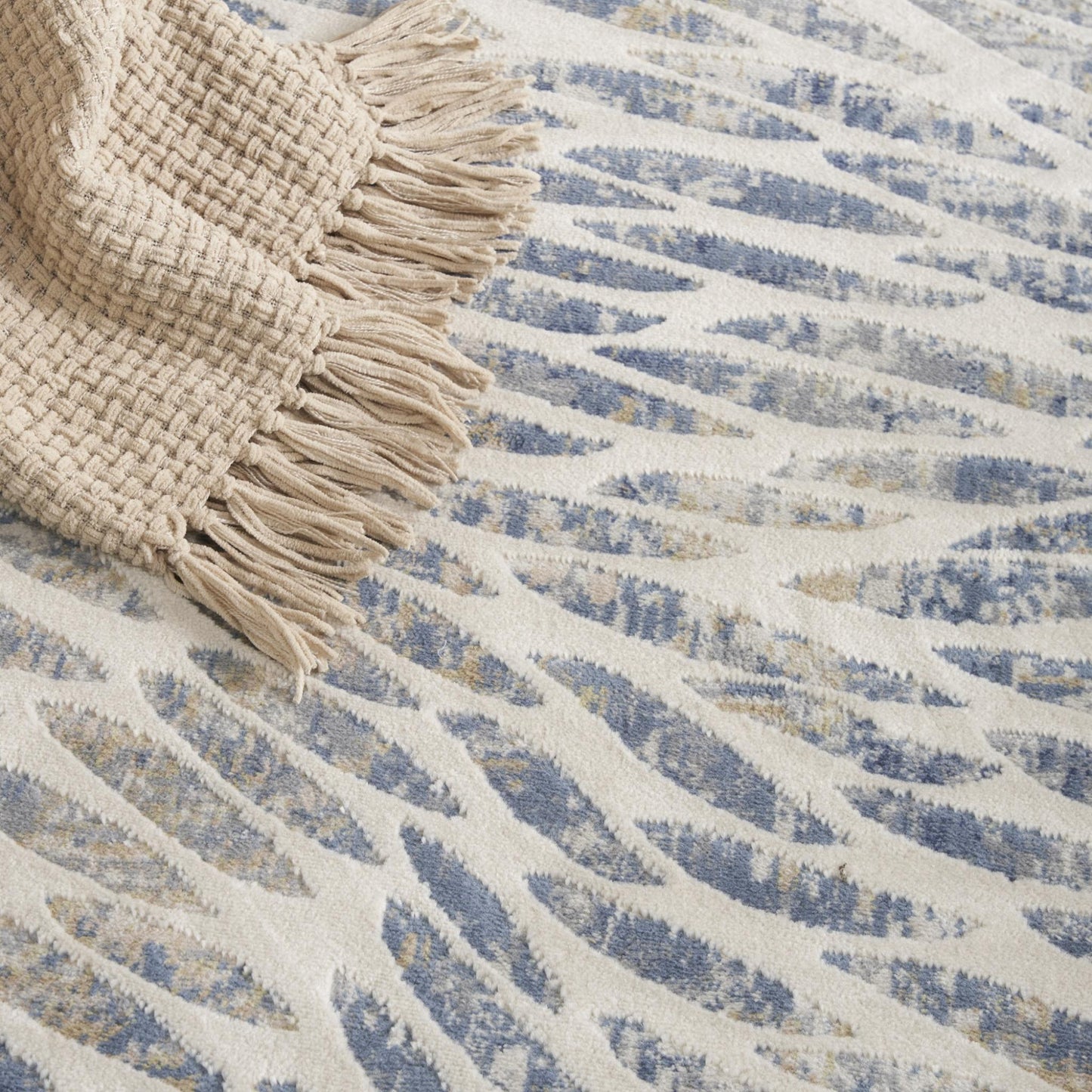 Exhale Rug for Living Room, Bedroom, Dining Room Modern Abstract Marble Distressed Look Soft Cosy Rug