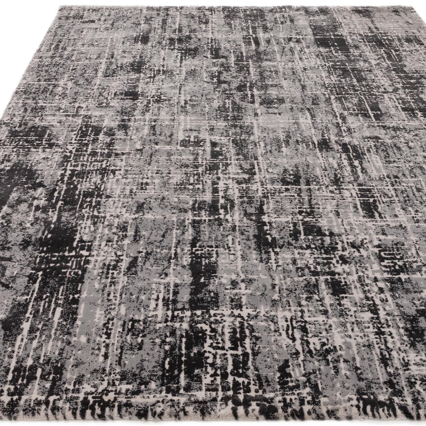 Kuza Abstract Modern Black Rug in Medium or Large Sizes