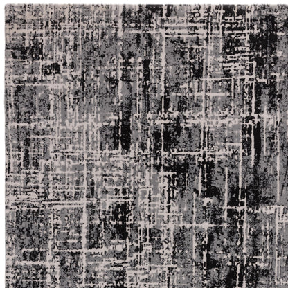 Kuza Abstract Modern Black Rug in Medium or Large Sizes
