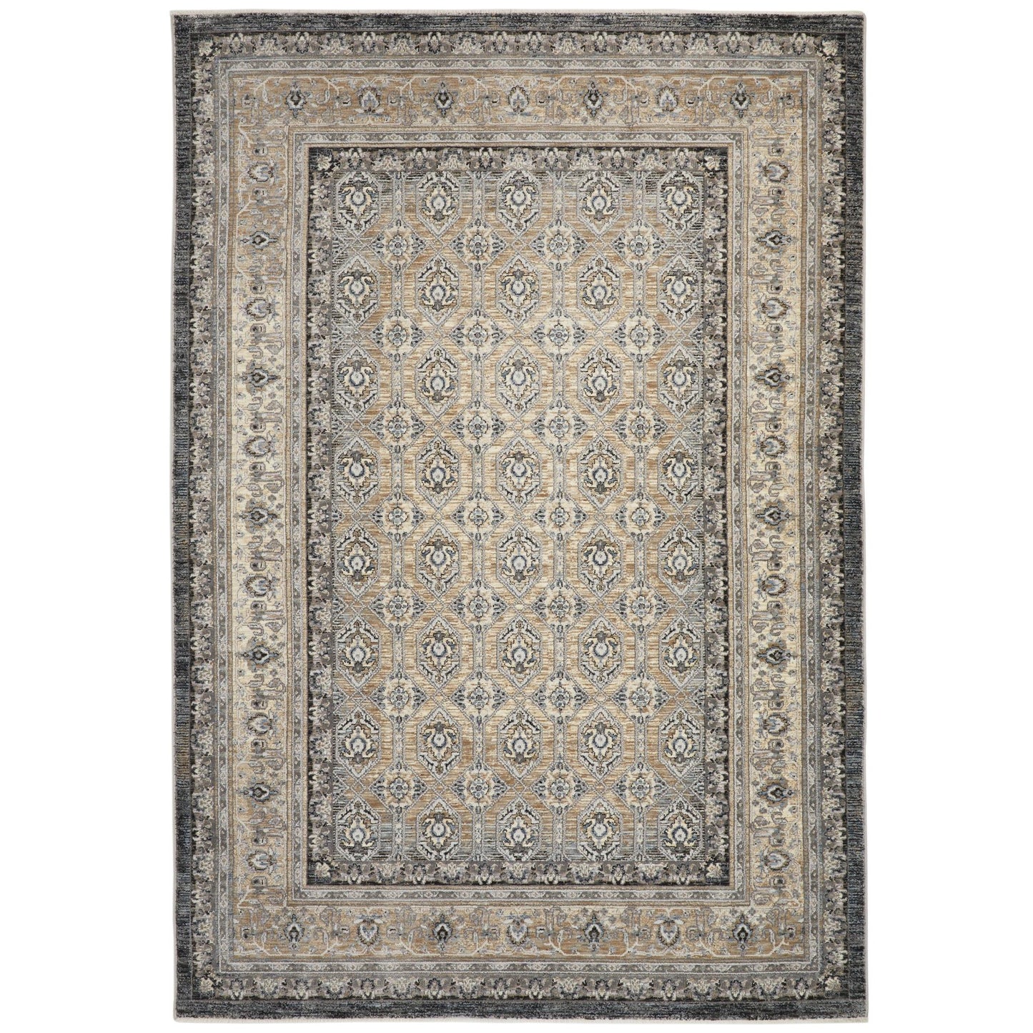 Traditioneller klassischer Teppich von Legacy für Wohnzimmer, Schlafzimmer, Lounge, orientalischer, weicher, samtiger Teppich mit Millionenpunktstruktur und Bordüre