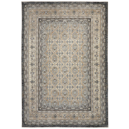 Traditioneller klassischer Teppich von Legacy für Wohnzimmer, Schlafzimmer, Lounge, orientalischer, weicher, samtiger Teppich mit Millionenpunktstruktur und Bordüre