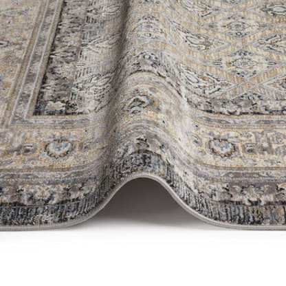 Traditioneller klassischer Teppich von Legacy für Wohnzimmer, Schlafzimmer, Lounge, orientalischer, weicher, samtiger Teppich mit Millionenpunktstruktur und Bordüre