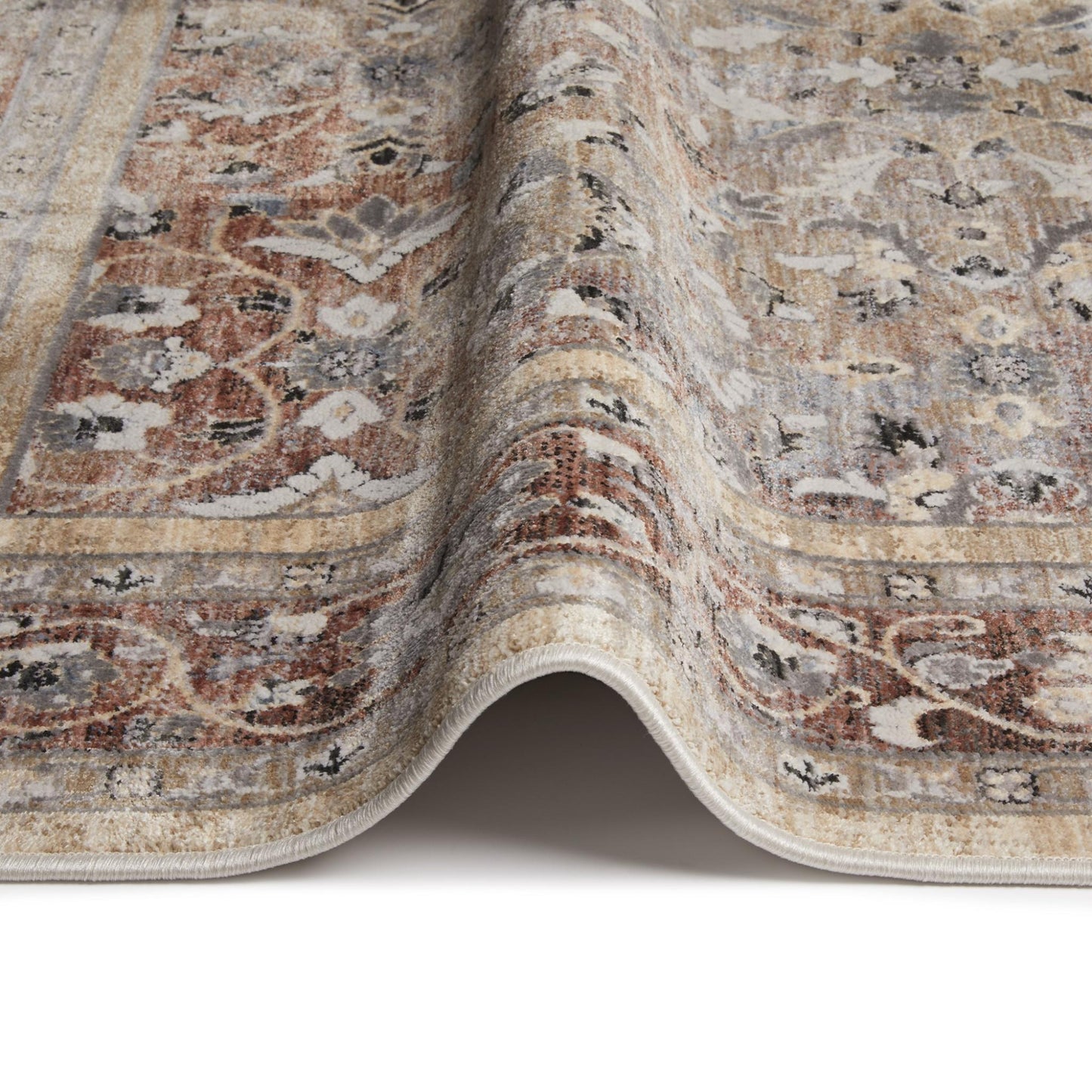 Traditioneller klassischer Teppich von Legacy für Wohnzimmer, Schlafzimmer, Lounge, orientalischer, weicher, samtiger Teppich mit Millionenpunktstruktur und Bordüre