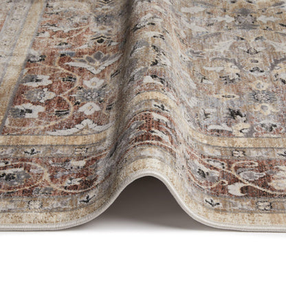 Traditioneller klassischer Teppich von Legacy für Wohnzimmer, Schlafzimmer, Lounge, orientalischer, weicher, samtiger Teppich mit Millionenpunktstruktur und Bordüre