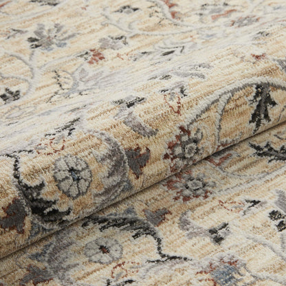 Traditioneller klassischer Teppich von Legacy für Wohnzimmer, Schlafzimmer, Lounge, orientalischer, weicher, samtiger Teppich mit Millionenpunktstruktur und Bordüre