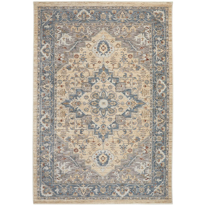 Traditioneller klassischer Teppich von Legacy für Wohnzimmer, Schlafzimmer, Lounge, orientalischer, weicher, samtiger Teppich mit Millionenpunktstruktur und Bordüre