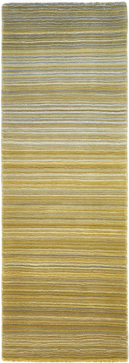 Origins Fine Stripes Wool Runner Ochre Yellow 67x200cm (2'2''x6'7'')