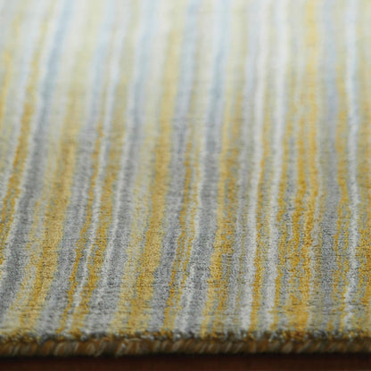 Origins Fine Stripes Wool Runner Ochre Yellow 67x200cm (2'2''x6'7'')