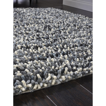 Rocks Tubular Pile Shaggy Wollteppich, handgewebt, schweres, luxuriöses Design