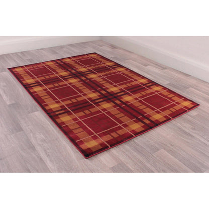 Tartan-Teppich für Wohnzimmer, Schlafzimmer, traditionelles klassisches Tartan-Karo-Design, weicher Qualitätsteppich, Heimteppich