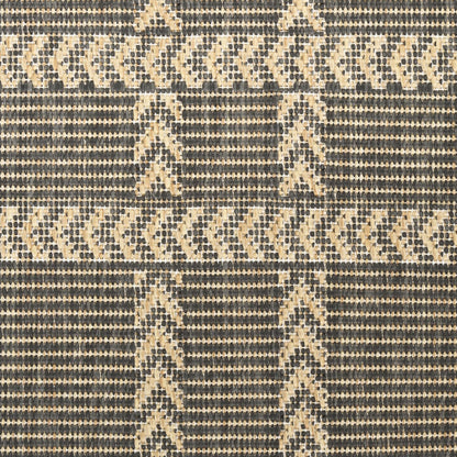 Horizon Grid HOZ04 Modern Geometric Patio Charcoal Grey Indoor & Outdoor Flatweave Rug