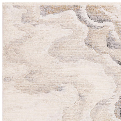 Seville 02 Setas Kurzflor Teppich Modern Abstrakt Soft Touch Seidiger Teppich in Beige Natur