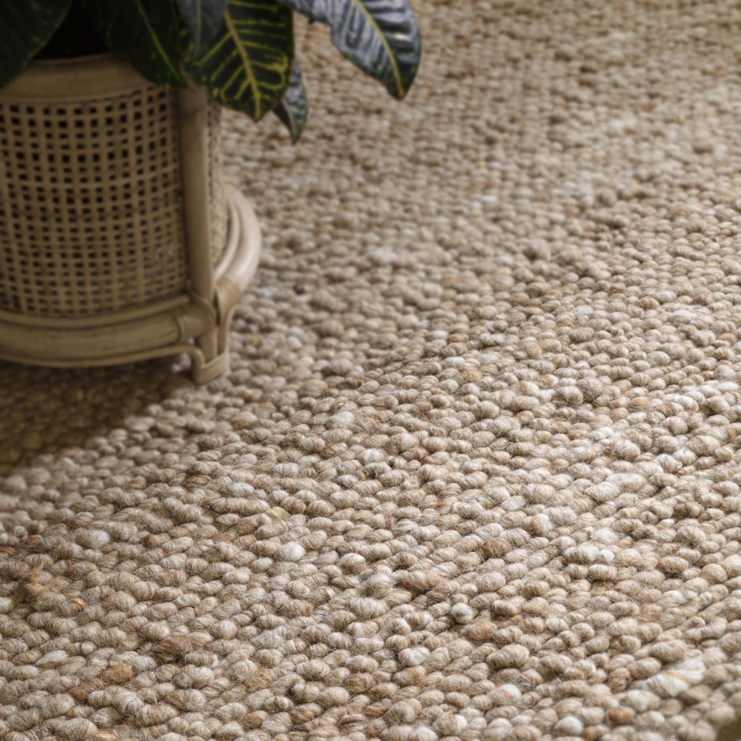 Adler Hand Woven Boucle Wool Honey Beige Rug – Natural & Sustainable Luxury