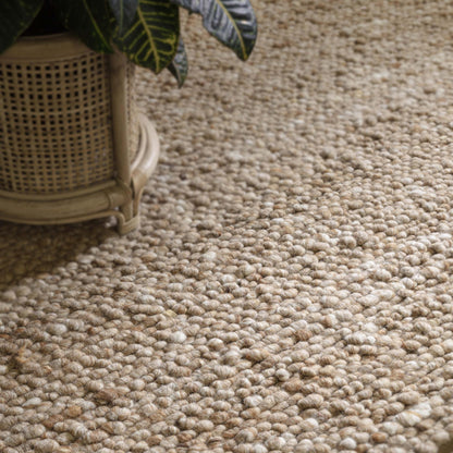 Adler Hand Woven Boucle Wool Honey Beige Rug – Natural & Sustainable Luxury