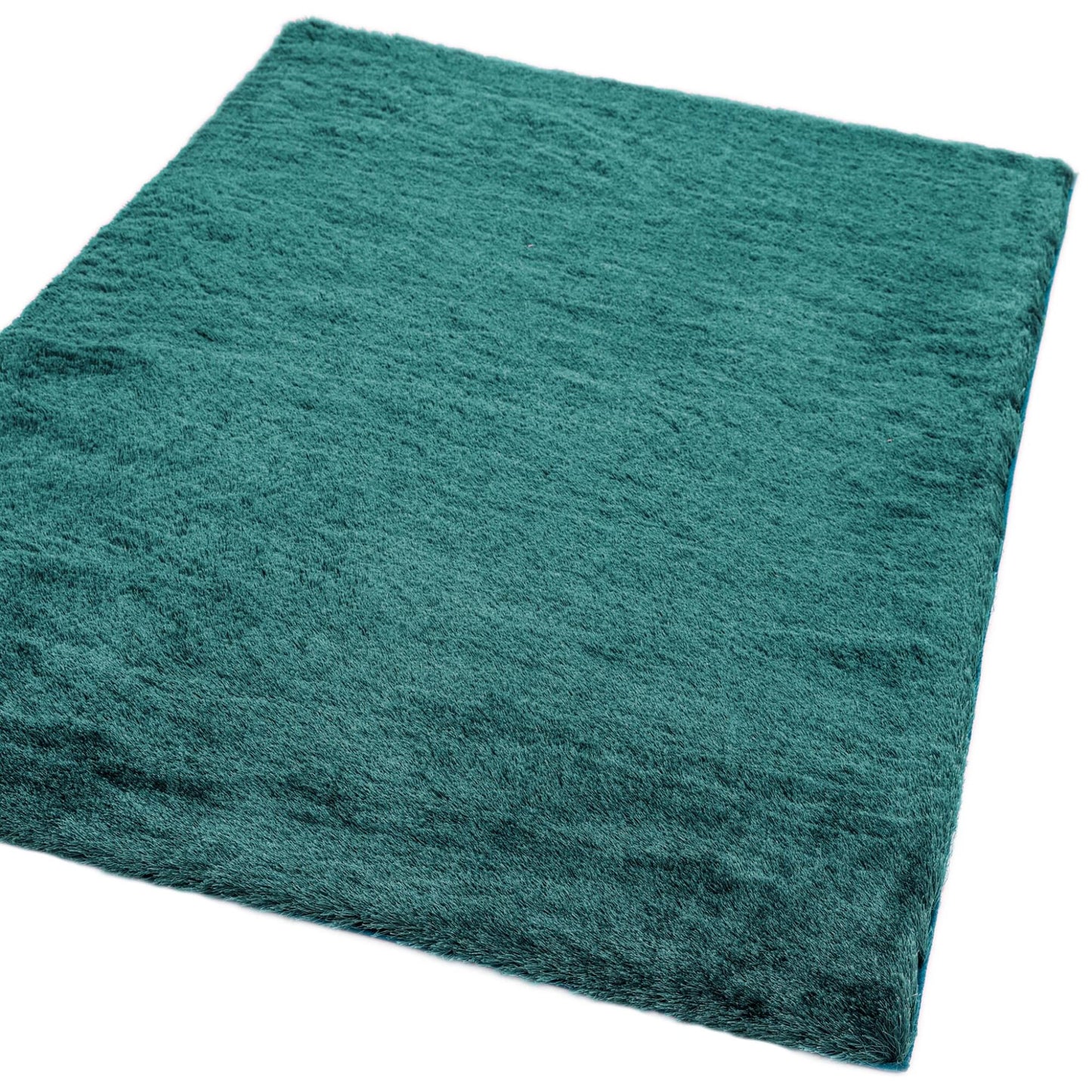 Whisper Shaggy Rug Silky Soft Luxury High Pile Plush Rug in Dark Teal – Opulent Comfort & Modern Elegance