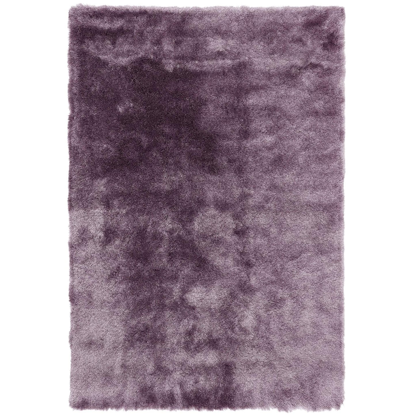 Whisper Shaggy Rug Silky Shiny Soft High Pile Plush Rug in Heather Purple – Luxurious Softness & Radiant Shine