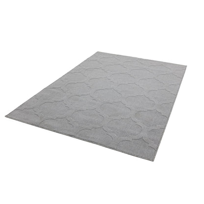 Antibes AN01 Contemporary Grey Trellis Indoor-Outdoor Rug – Durable Geometric Flatweave