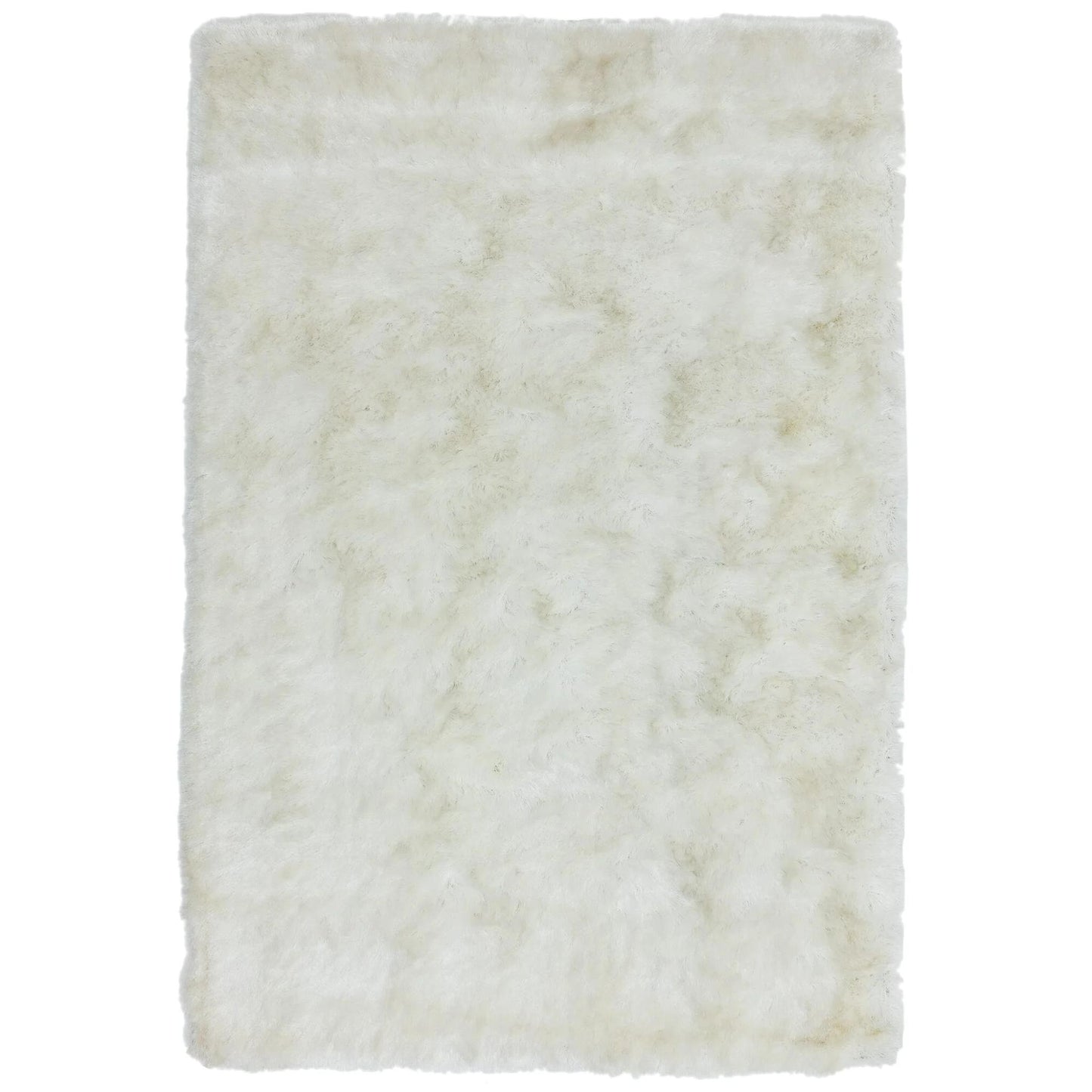 Whisper Shaggy Rug Silky Shiny Soft High Pile Plush Rug in Ivory – Luxurious Softness & Elegant Shine