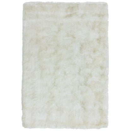 Whisper Shaggy Rug Silky Shiny Soft High Pile Plush Rug in Ivory – Luxurious Softness & Elegant Shine