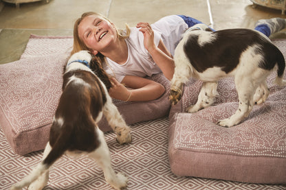 Hug Rug Woven Dog Bed Dot Floral Rose