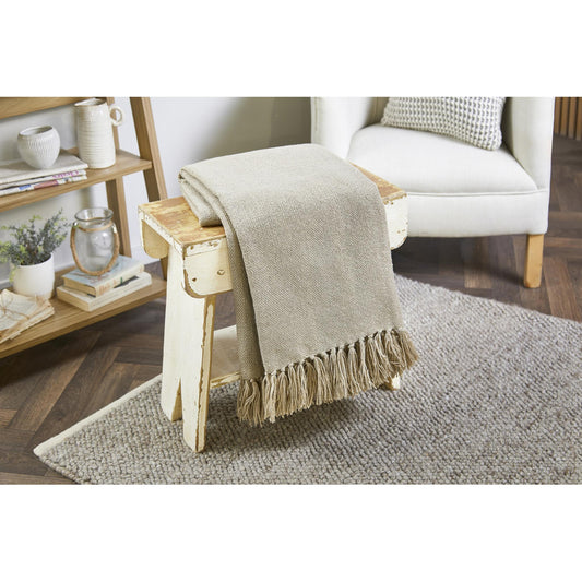 Hug Rug Woven Plain Throw Plain Blanket Bed Sofa Chair Cover in 130 x 180 cm