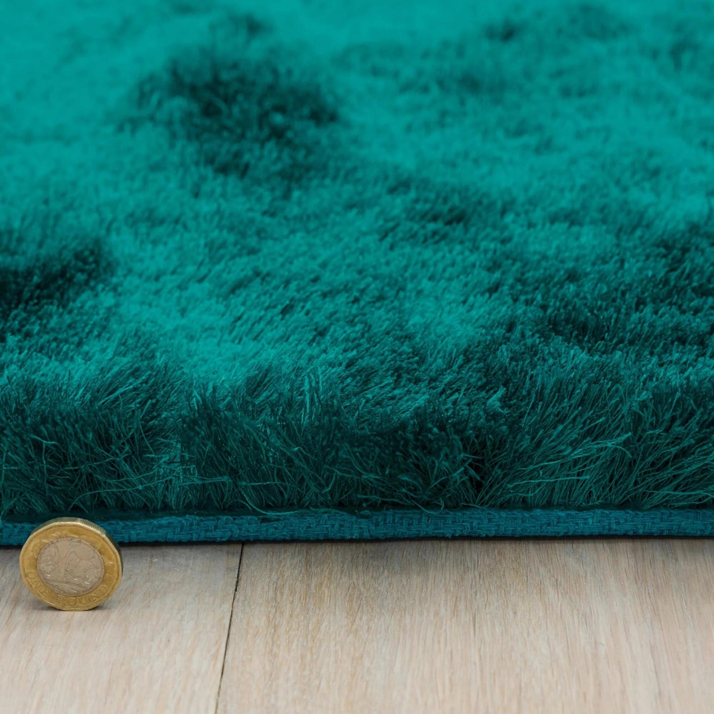 Whisper Shaggy Rug Silky Soft Luxury High Pile Plush Rug in Dark Teal – Opulent Comfort & Modern Elegance