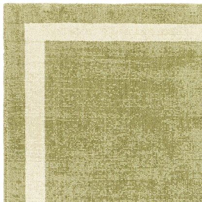 Albi Green Runner – Bold Minimalist Elegance and Natural Wool Luxury