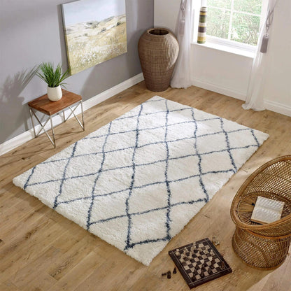 Alto AL03 Cream Grey – Bold Moroccan Intrigue and Soft Shaggy Comfort