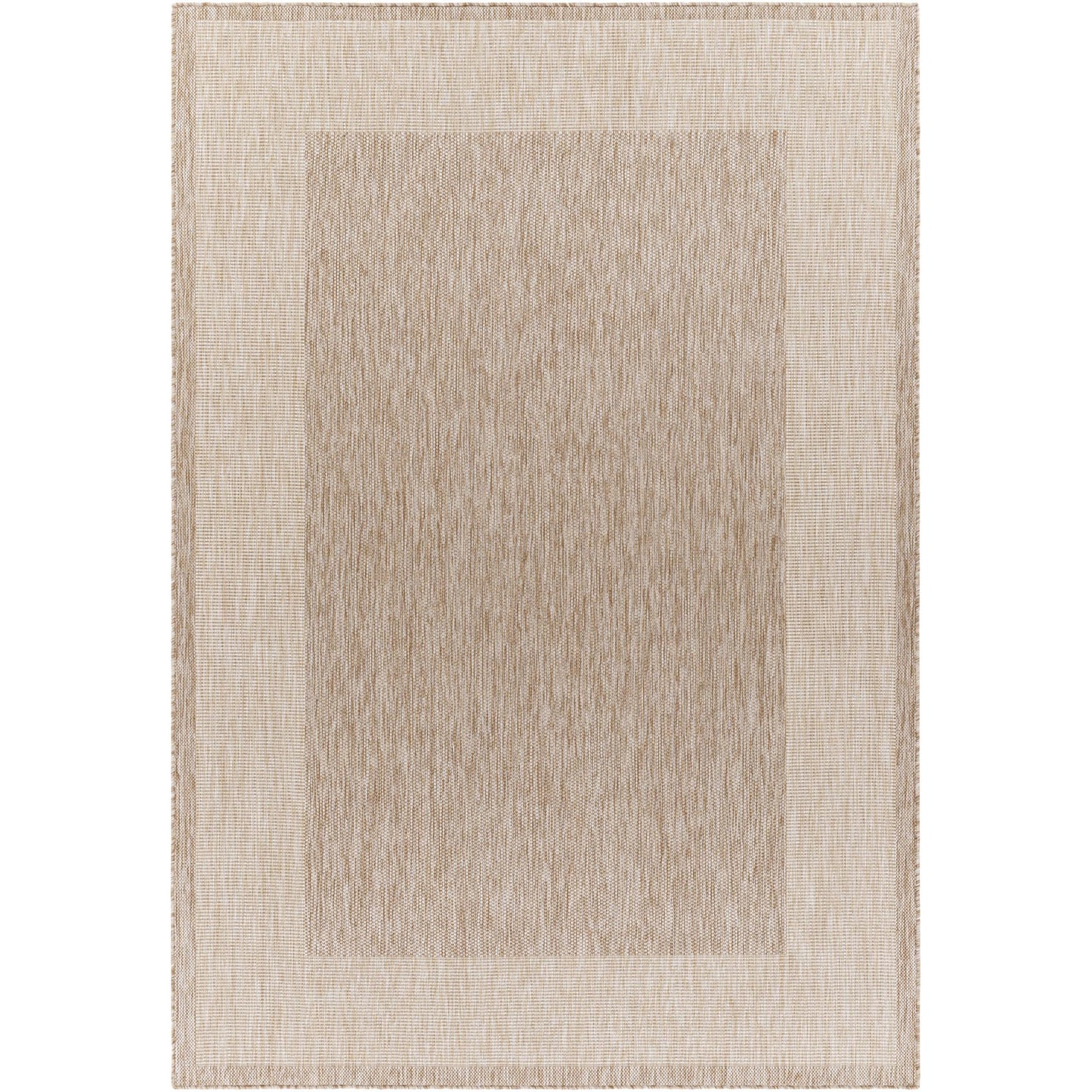 Tuareg TRG2368 Bordered Boho Beige Patio & Garden Indoor & Outdoor Rug