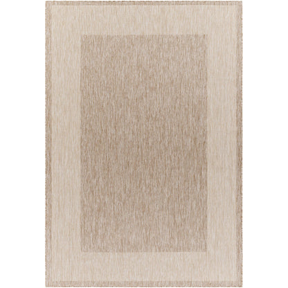 Tuareg TRG2368 Bordered Boho Beige Patio & Garden Indoor & Outdoor Rug