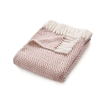 Hug Rug Woven Herringbone Throw Blanket Bed Sofa Chair Cover in 130 x180 cm