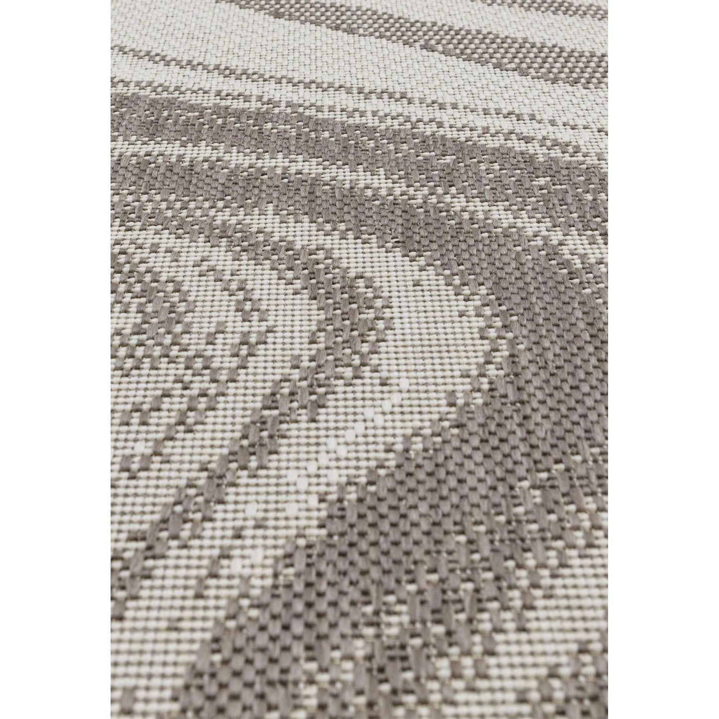 Patio PAT20 Marble Abstract Swirl Natural Beige Indoor & Outdoor Flatweave Rug