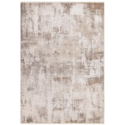 Seville 01 Ribera Kurzflor Teppich Modern Abstrakt Soft Touch Seidiger Teppich in Beige Natur