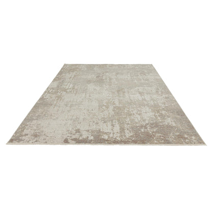 Sevilla 04 Nasrid Kurzflor Teppich Modern Abstrakt Soft Touch Seidiger Teppich in Beige Natur