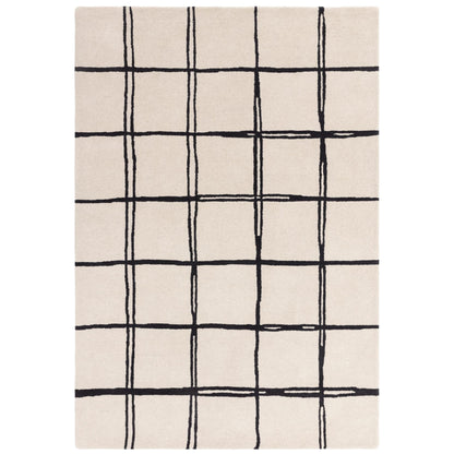 Albany Grid Monochrome Geometric Hand Tufted Wool Rug