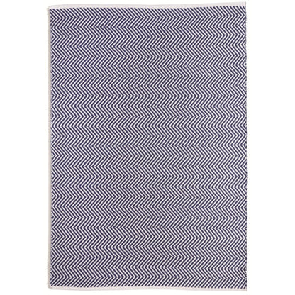 Hug Rug Recycled Washable Rug – Navy Blue – Indoor Outdoor Reversible Herringbone Rug