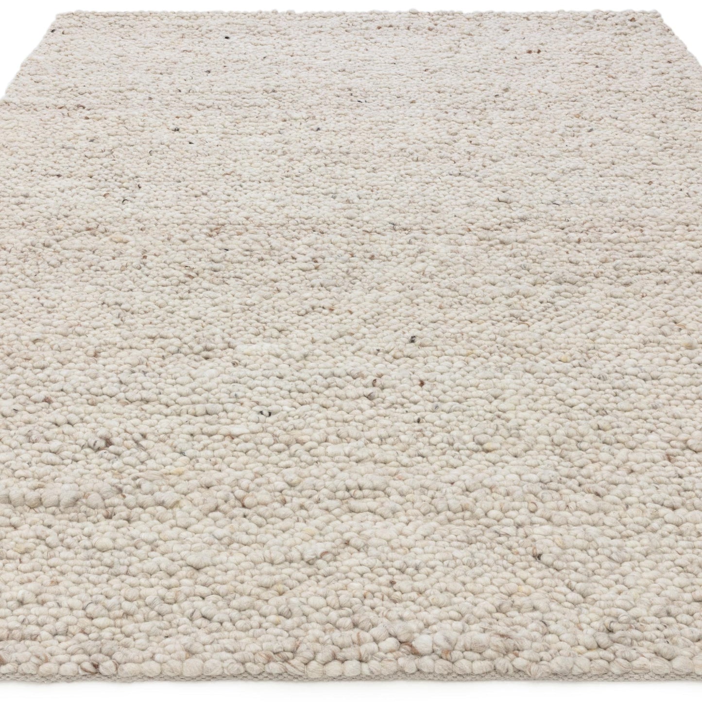 Adler Hand Woven Boucle Wool Ivory Rug – Natural & Sustainable Luxury