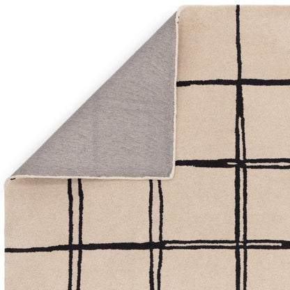 Albany Grid Monochrome Geometric Hand Tufted Wool Rug