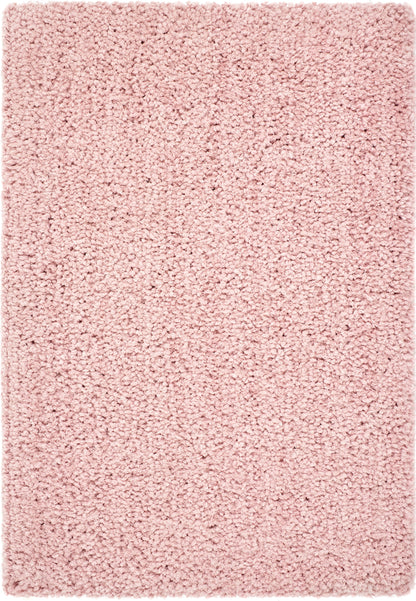 Origins Portland Modern Plain High Pile Super Soft Fluffy Shaggy Rug in Blush Pink