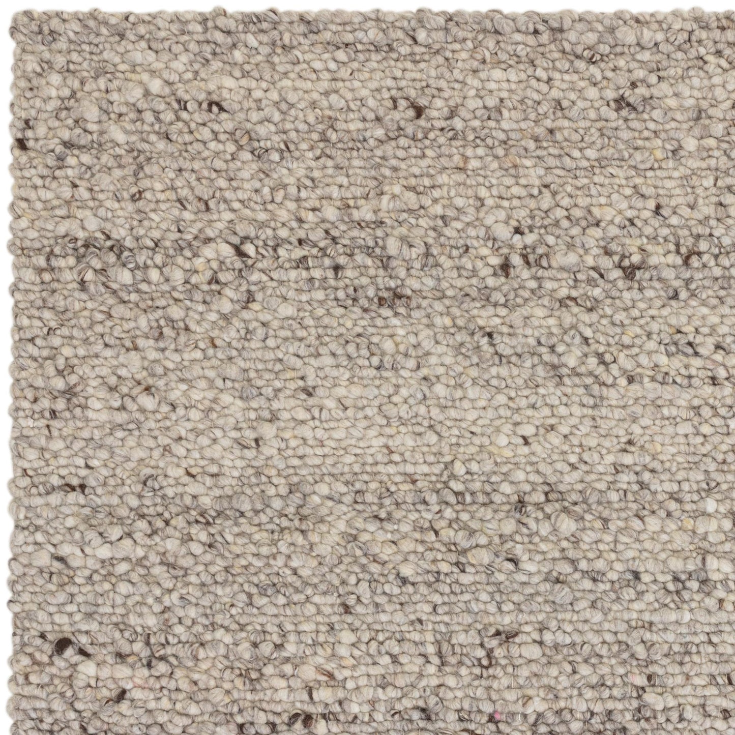 Adler Hand Woven Boucle Wool Silver Rug – Natural & Sustainable Luxury