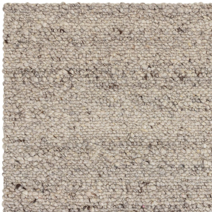 Adler Hand Woven Boucle Wool Silver Rug – Natural & Sustainable Luxury